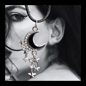 5 For $25💫Celestial Cosmic Moon and Stars Pendant